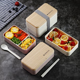 Microwave Double Layer Wooden Lunch Box