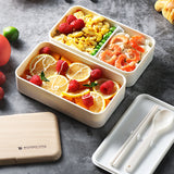 Microwave Double Layer Wooden Lunch Box