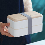 Microwave Double Layer Wooden Lunch Box