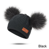 Warm Fur Ball Hat&Scarf Sets