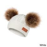 Warm Fur Ball Hat&Scarf Sets