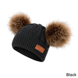 Warm Fur Ball Hat&Scarf Sets