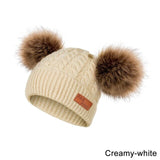 Warm Fur Ball Hat&Scarf Sets