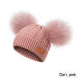 Warm Fur Ball Hat&Scarf Sets