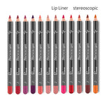 12 Colors/Set  Matte Lip Stick Lipliner