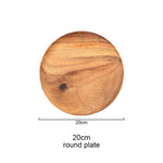 Acaciahome Wooden Tray Dinner Plate