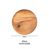 Acaciahome Wooden Tray Dinner Plate