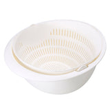 Double Drain Basket Washing Bowl