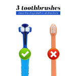 Soft Pet Toothbrush withThree Sided